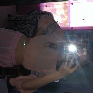 Pink off the shoulder crop top